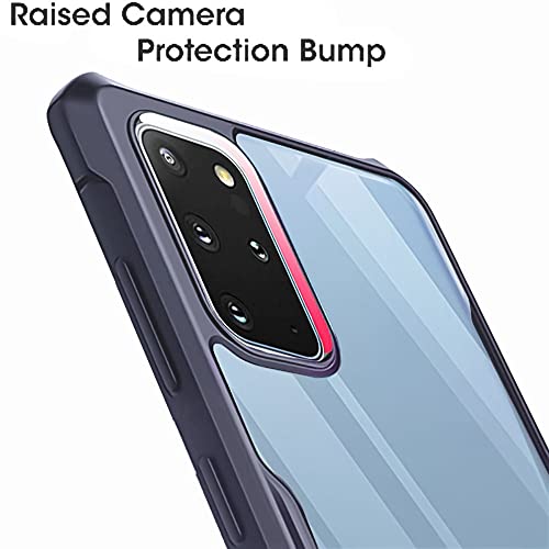 Image of WOW IMAGINE Shock Proof Clear Back Cover Case Mobile Cover for Samsung Galaxy S20 FE 5G (Hard | Hybrid PC + TPU | Full Armour Device & Camera Protection | Blue)