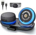 Dual Bluetooth Speaker Set with Magnetic Base and Phone Holder - TWS Stereo Sound, 10H Playtime, RGB Music Sync Lights - Wireless Bluetooth 5.4 Speaker (Black)