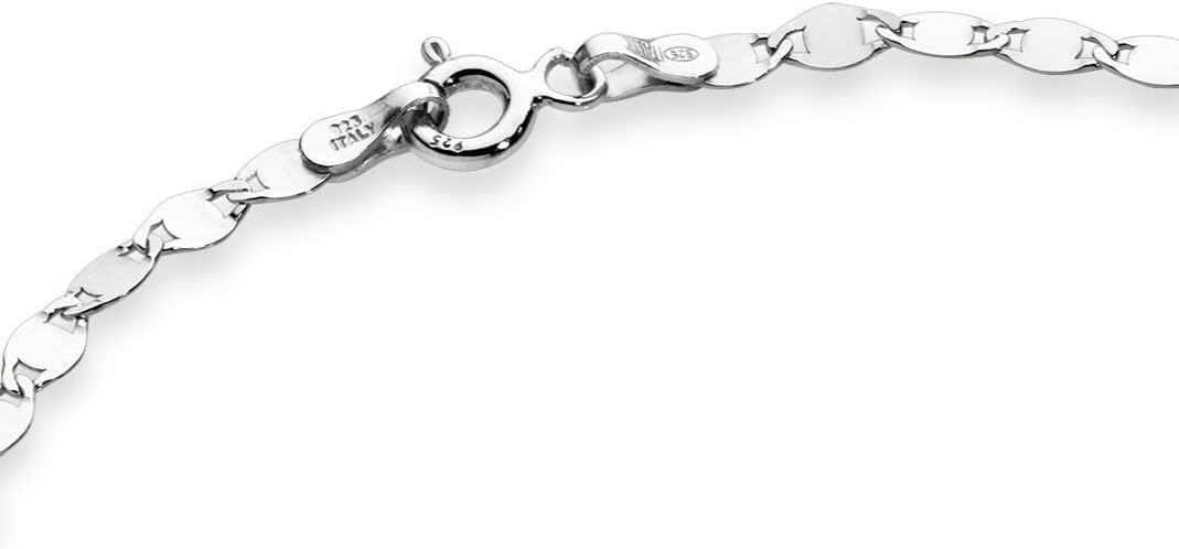 Miabella Italian 925 Sterling Silver or 18K Gold Plated 925 Sterling Silver Sparkle Mirror Link Chain Bracelet for Women, Made in Italy - Image 3