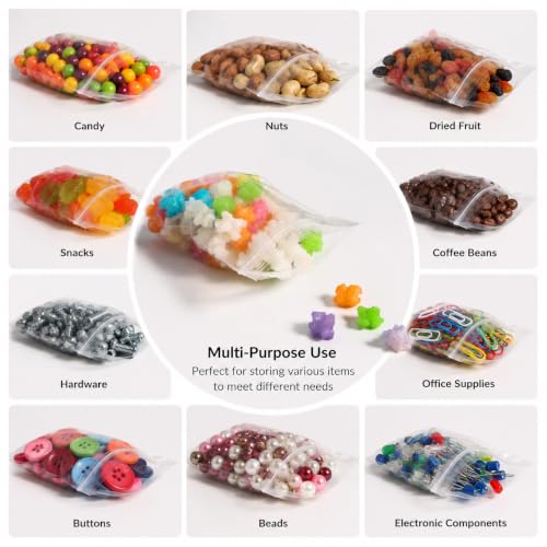 200Pcs Small Plastic Zip Bags