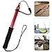Amosfun Telescopic Gaff Pole Stainless Steel with Red Rubber Handle Extendable Fishing Hook Safe Fish Grabber for Boat and Ice Fishing Supplies