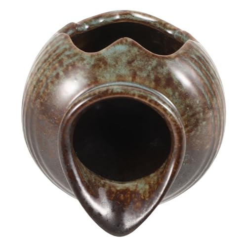 CAXUSD Water Feature Small Ceramic Jar Ornaments Solar Fountain Garden Decor Fish Tank Bubbler