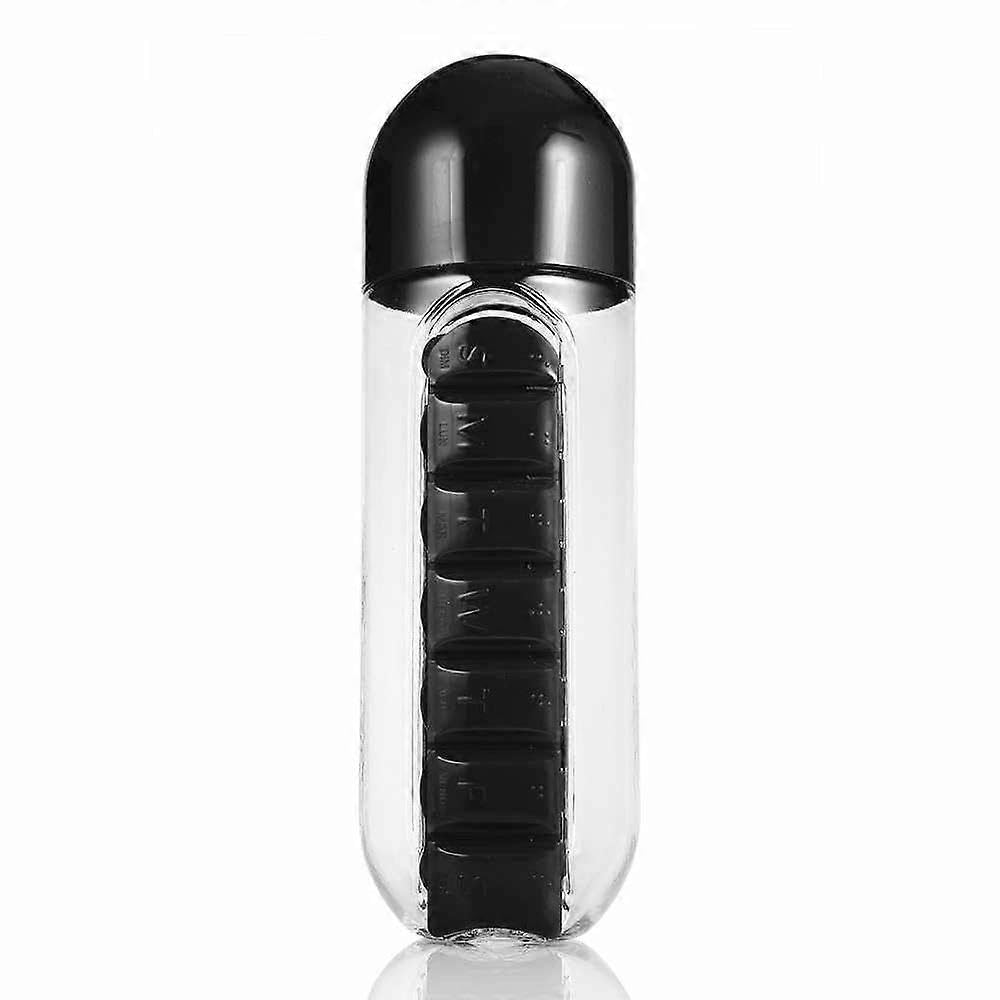 JOYHAPPST Portable Water Bottle with Medicine Box