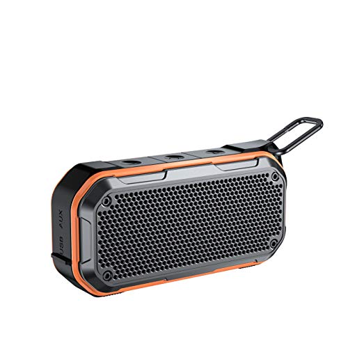Bluetooth Lautsprecher IPX7 Wasserdicht, 14W Tragbarer Kabelloser Bluetooth Lautsprecher, 24 Std.-Spielzeit, Satter Bass, ideal für Outdoor, Dusche,