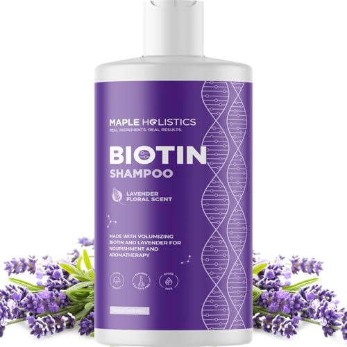 Image of Lavender Biotin Shampoo for Thinning Hair - Volumizing Shampoo for Fine Hair with B Vitamins Rosemary Argan Primrose & Tea Tree Oils - Paraben Silicone and Sulfate Free Vegan Formula (16 Fl Oz)