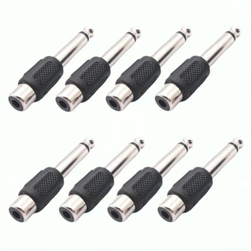 Adaptateur RCA femelle vers prise mono 6.35 mm mâle pour éliminer les soucis de câble