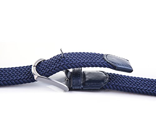 Image of 2pcs Men's Stretch Woven 1.3 inch Wide Elastic Braided Belts