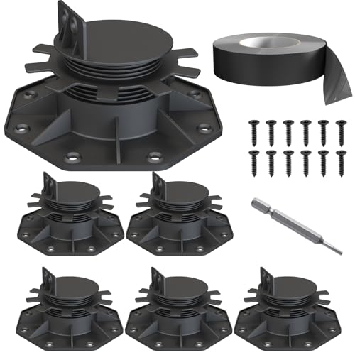 DECKIT 6 Pack Adjustable Deck Support Pedestal