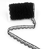 FQTANJU Crocheted Lace Trim DIY Craft Ribbon 1/2'' x 5yds, Scallop Edge for Sewing Making,Gift...