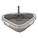 ＫＬＫＣＭＳ Cat Litter Tray, Cat, Litter Training Tray for Corner Cats Sand Tray, Cats Litter Pan Bedpan for Pet Rabbit Kitten Indoor Cats Puppy, Gray