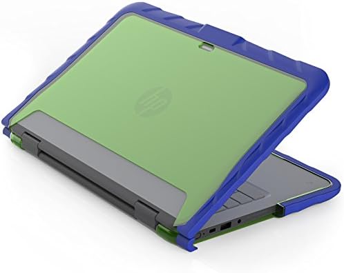 Gumdrop DropTech Case for HP ProBook 11 x360 EE G1 Convertible Laptop for K-12 Students, Teachers, Kids - Royal Blue/Lime, Shock Absorbing, Extreme Protection