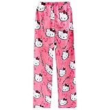 Cute Cartoon Pajama Pants for Women, Kawaii Anime Cat Pjs Christmas Pajama Pants Fluffy Flannel Sleep Bottoms