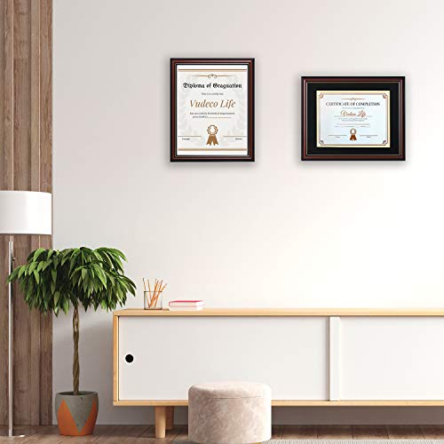Vudeco Diploma Frame 11X14 Certificate Frames 8.5 X 11 Frame Picture Frames 8.5 X 11 Diploma Frames 8.5 X 11 With Mat Black, Diploma Holder College Degree Graduation Award Document Frame #TOP2