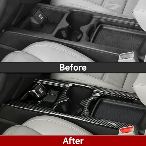 Image of for Honda CR-V 2017 2018 2019 Accessories Cup Water Frame Decals CRV ABS Carbon Fiber Stickers, B