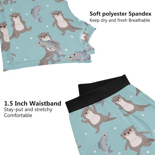 Men's Cute Sea Otters Boxer Briefs Soft Comfort Sports Underwear S-XXL4