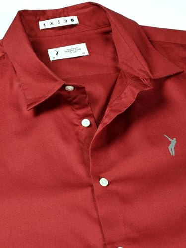 Image of Thomas Scott Men's | Solid | Full Sleeve | Slim Fit | Cotton Blend | Spread Collar | Casual Shirt