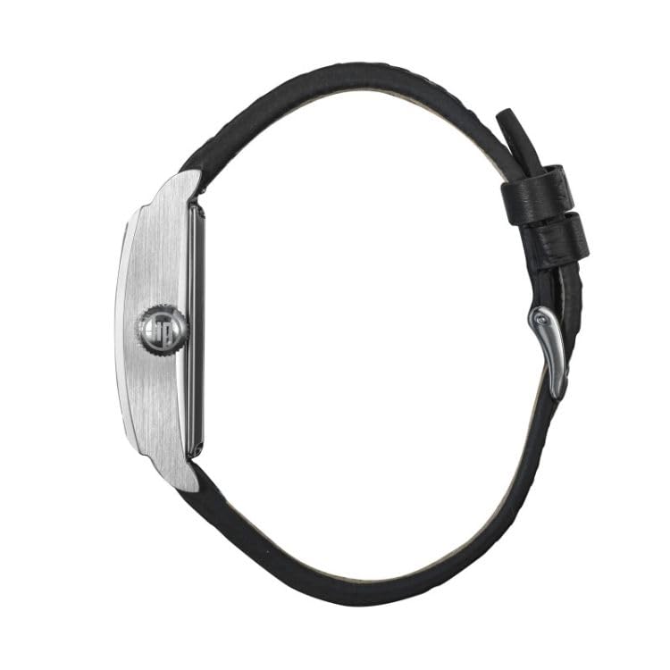 Lip Churchill T26 Herren Armbanduhr, automatisch, Sonnenblatt, schwarzes Leder, Riemen