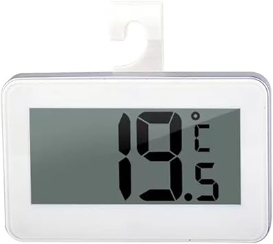 Fridge Thermometer for Cold Storage with LCD Display 2-Pack White