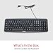 Verbatim Slimline Wired Keyboard USB Plug-and-Play Numeric Keypad Adjustable Tilt Legs Corded Full-Size Computer Keyboard Compatible with PC, Laptop - Frustration Free Packaging Black 99201