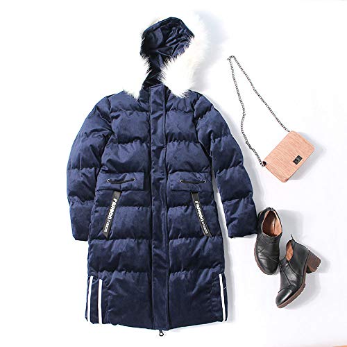 Doudoune femme veste à capuche mi-longue chaude et simple manteau d'hiver pour filles