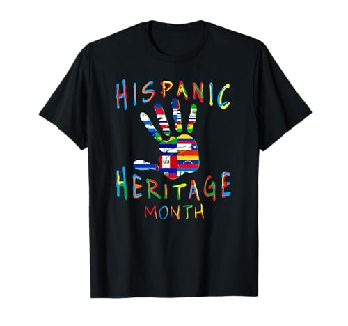 Camiseta Nacional del Mes de la Herencia Hispana Todos los países Camiseta