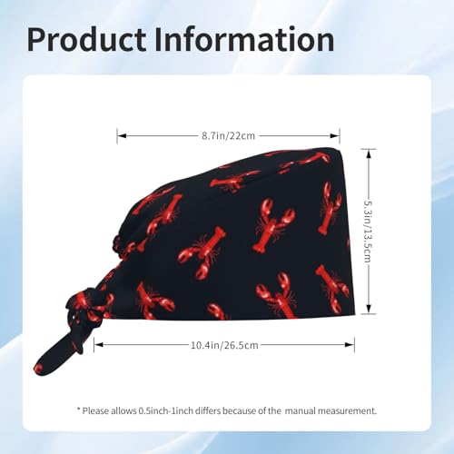 Image of Surgical Caps Men Women, Scrub Cap with Sweatband Adjustable