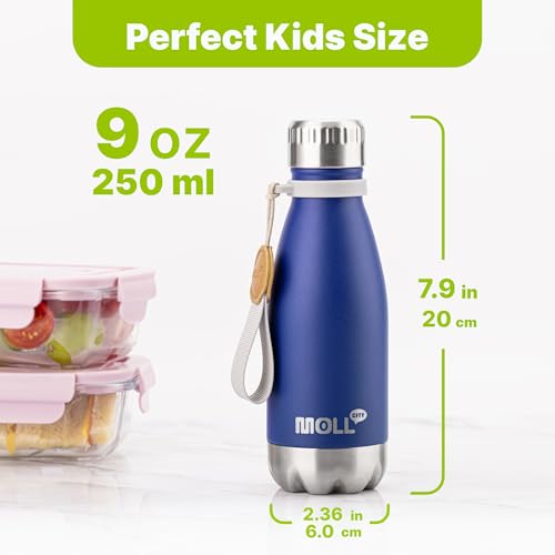 Image of Small Water Bottle,9 oz Stainless Steel Flask for Kids,Insulated Leakproof