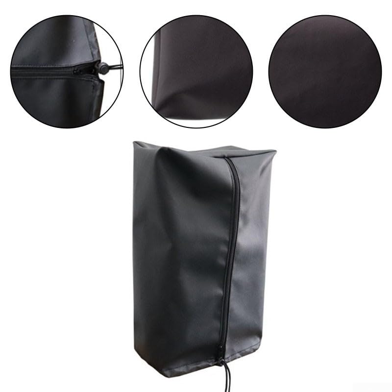 Housse de protection imperméable pour machine à bière motif litchi pour robinet simple ou double tête, extérieur anti-poussière noir, 26 x 17 x 46 cm