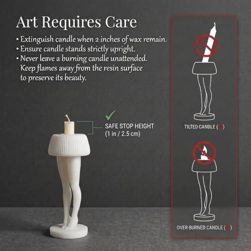 Candle Holder with 3 Inch Top for Pillar & Taper Candles, White - image 6