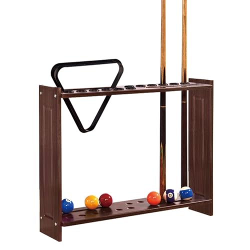 Porte-queues de billard mural râtelier en bois pour tables de 18 à 36 trous