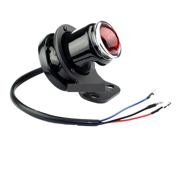 Feu stop arriere et support plaque Lucas pour motos custom Chopper et Bobber