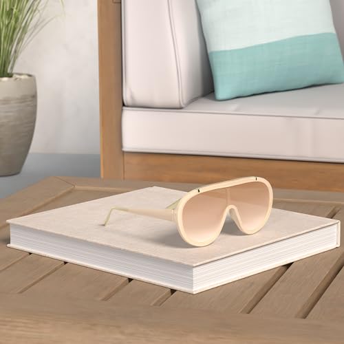 FEISEDY Sunglasses Women Oversized One Piece Frame UV400 Sun Glasses Trendy Retro Shades B25802