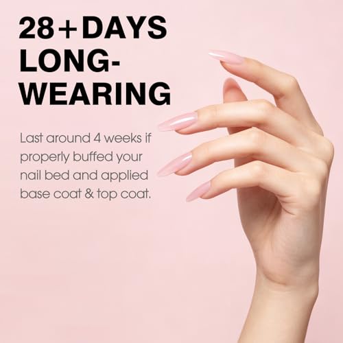Image of CANNI 9ml Jelly Pink Oyster Gel Nail Polish, High Gloss UV LED Soak Off Gel