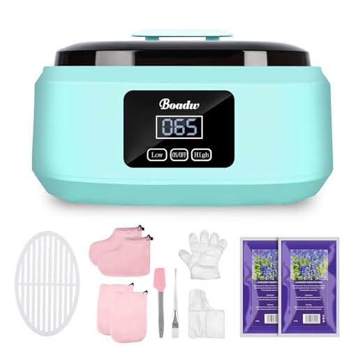 Boadw Baño de parafina para manos y pies, 3400 ml Calentador de parafina para piel seca y áspera, maquina parafina con 900 g de cera de parafina y accesorios, Gran regalo de spa - verde