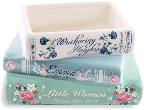 Steel Mill & Co Small Book-Shaped Decorative Ceramic Planter for Home Decor, Bookshelf, Classic Titles Bookstack, 5″ x 7″ x 3.75″ Steel Mill & Co Small Book-Shaped Decorative Ceramic Planter for Home Decor, Bookshelf, Classic Titles Bookstack, 5″ x 7″ x 3.75″