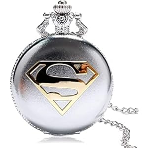 ZJJZ Heren zakhorloge, retro superman zakhorloge mannen jongen