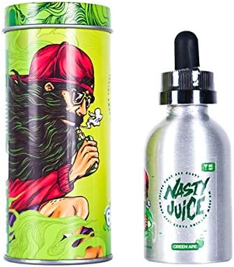 Nasty JuiceGreen Ape, Apple Eliquid & Vape Juice – 60ml – 0mg – Nicotine Free (Green Ape)
