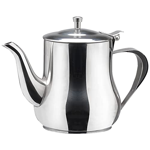SANQIAHOME Kleine Teekanne aus Edelstahl (Silber, 570 ml) Cover