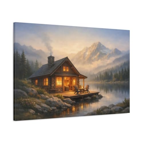Nature Mountain Cabin tableau chalet de montagne déco chalet rustique pour chambre cosy