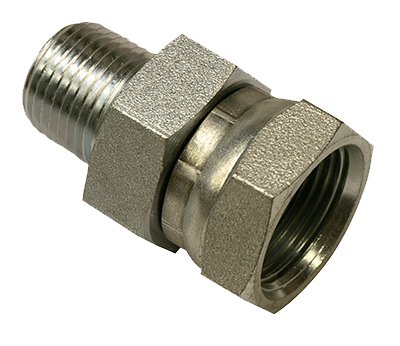 39004400 0.5 in. Male Pipe x 0.75 in. Female Pipe Swivel Hydraulic Adapter