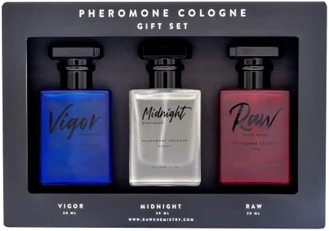 RawChemistry Pheromone Mens Cologne Gift Set - Set of 3 Colognes