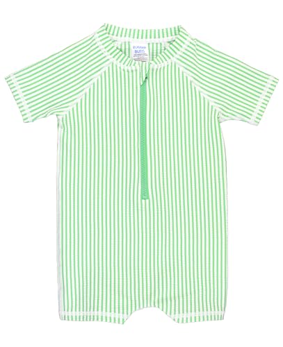 Image of RUGGEDBUTTS Baby /Toddler Boy Swimsuit, One Piece Zipper Rash Guard Sunsuit with UPF 50+ Sun Protection
