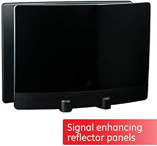 GE UltraPro Optima Black Indoor TV Antenna, Signal Enhancer, Reflector Panel, Hdtv Antenna