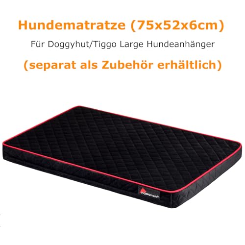 Tiggo Hundematratze Large für DOGGYHUT® Premium Hundeanhänger 80105 (Hundematratze Large schwarz)