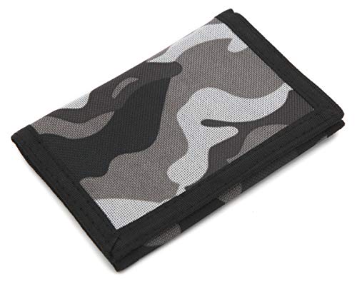 Image of AI-DEE RFID Trifold Canvas Outdoor Sports Wallet for Kids - Front Pocket Wallet with Magic Sticker