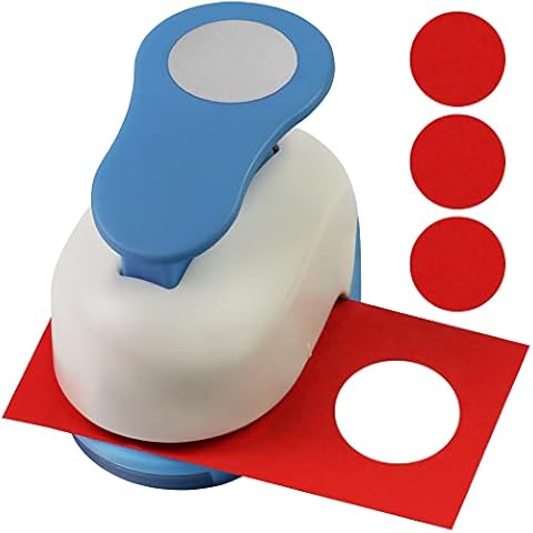 Ecohu Circle Hole Punch for Craft Sizeout 1inch, Paper Punch Shapes, Craft Lever Punch Handmade Paper, Tool Circle Punch for Scrapbook, Festival Cards, DIY Arts Cover
