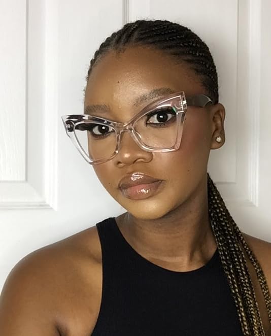 Miniatura 7 de VOOGLAM Lentes de bisagra de resorte de ojo de gato para mujer, luz azul y bloqueo UV400, marcos elegantes de acetato para computadora, teléfonos, TV