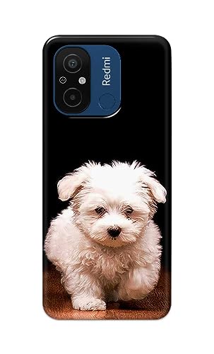 Image of PRINTFIDAA� Printed Hard Back Cover Case for Mi Redmi 12C Back Cover (Puppy Dog) -2808