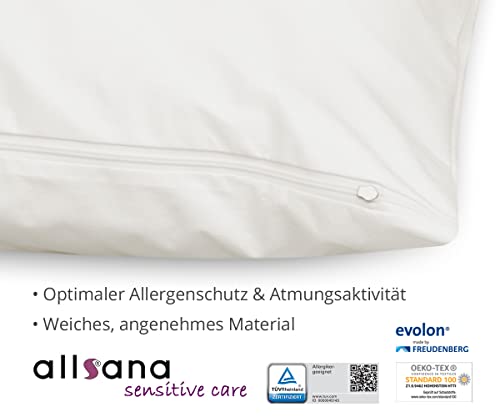 allsana Allergiker Deckenbezug 135x200 cm Allergie Bettwäsche Anti Milben Encasing Milbenschutz für Hausstauballergiker TÜV getestet - Image 4