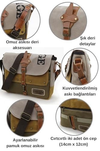 Antiochia 4046 Maletín para Laptop de Cuero Unisex miniatura 4